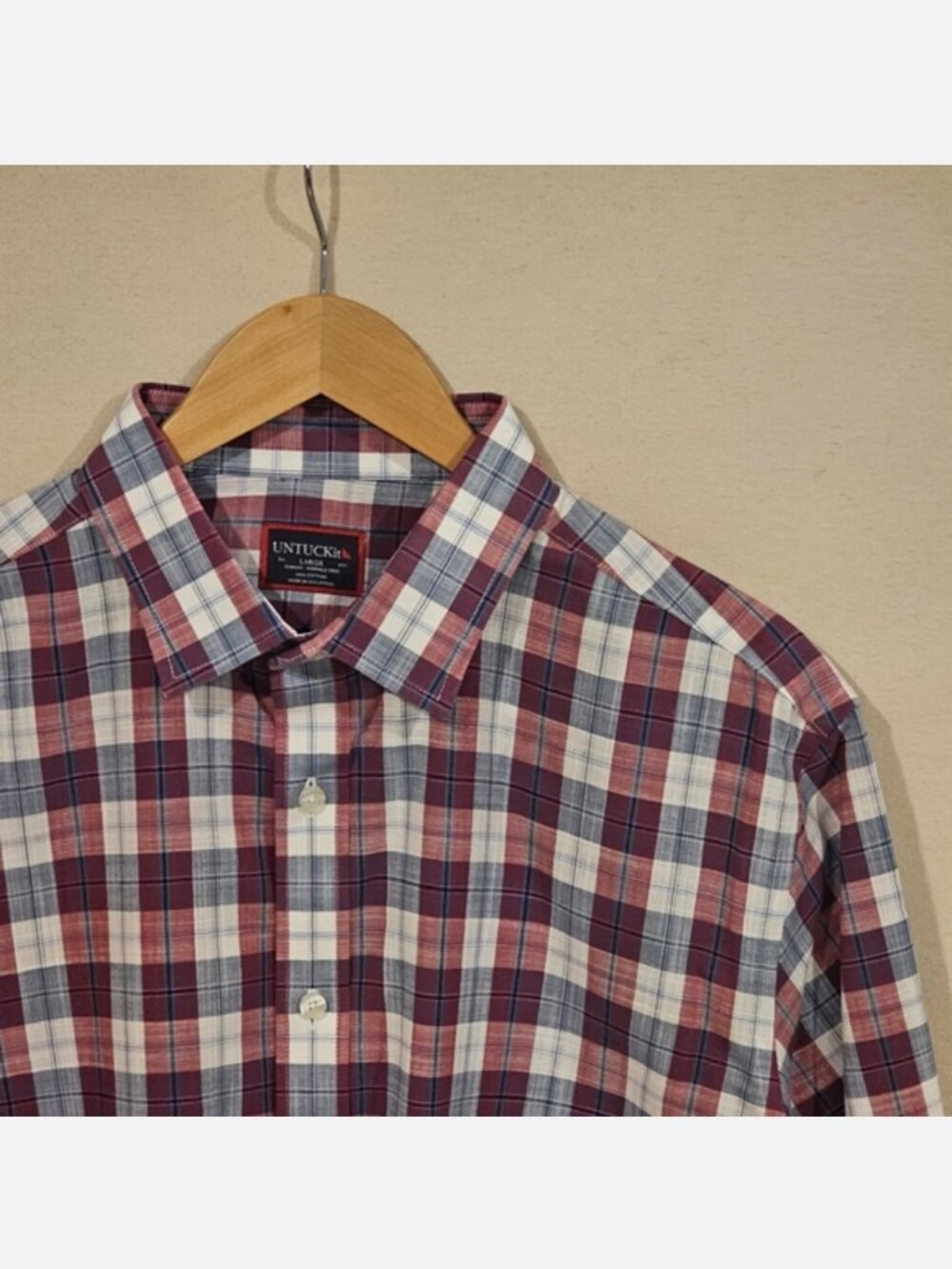 UNTUCKit Slim Fit Wrinkle Free Button Down L